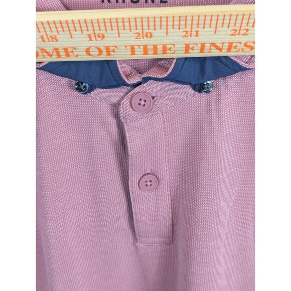 Rhone Delta Pique Button Down Polo Shirt Purple Men's Size 2XL/XXL - Picture 7 of 10